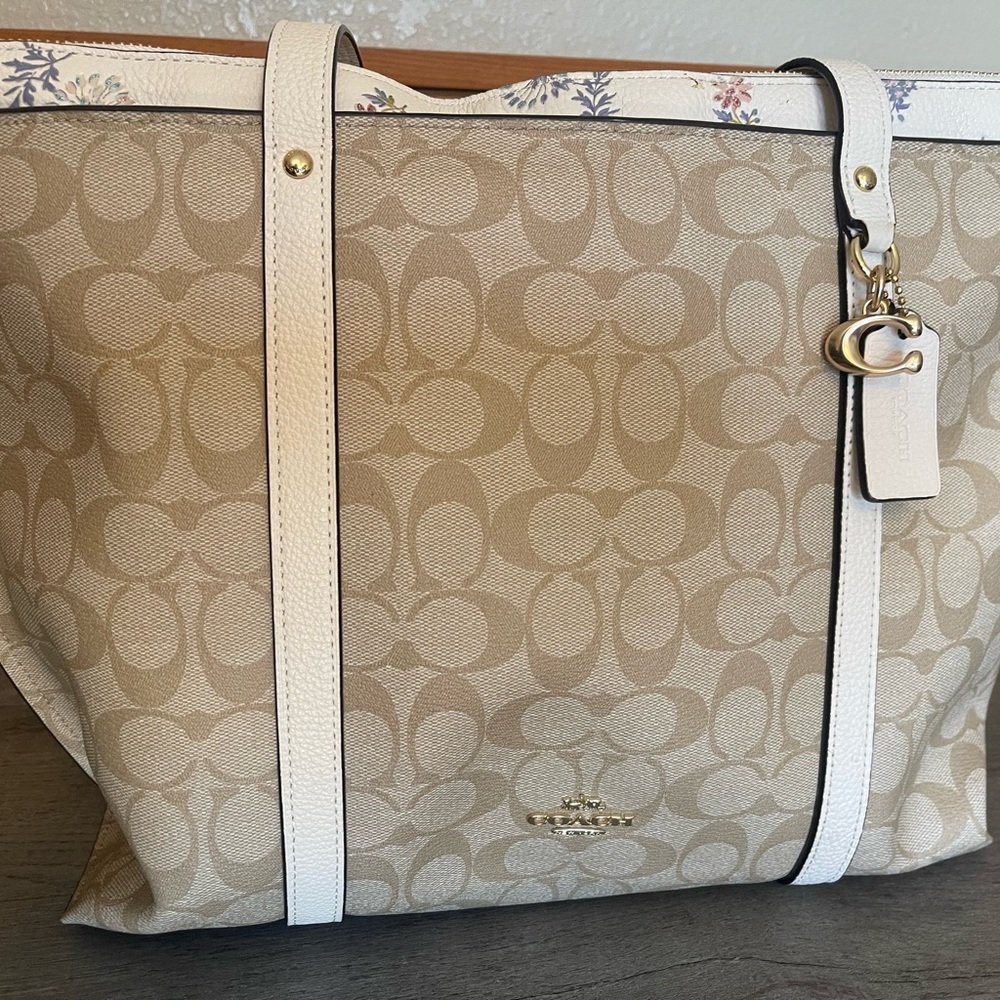 Coach May Tote with Dandelion Print